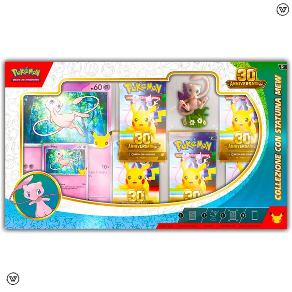 Pokémon 30° Anniversario Collezione con Statuina Mew ITA